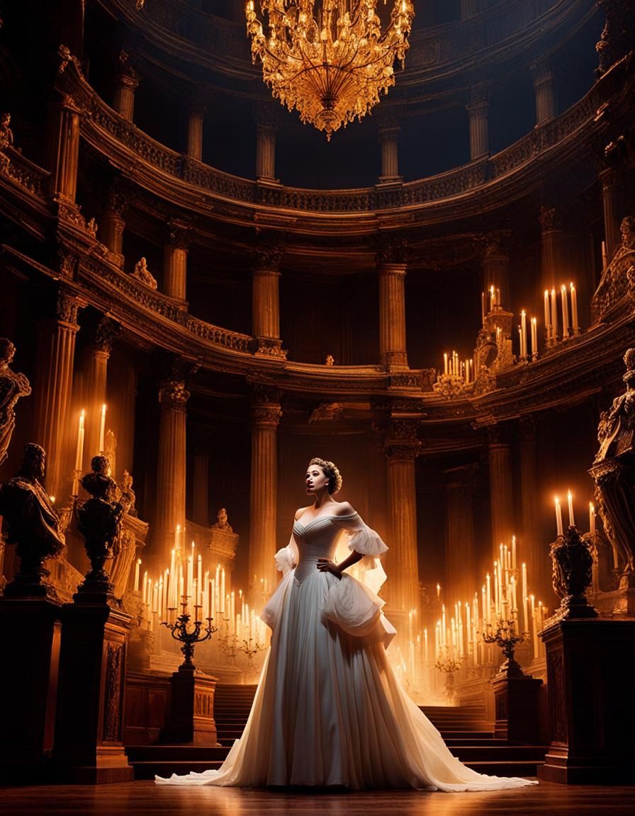 Hauntingly Beautiful Soprano in Dilapidated Opera House