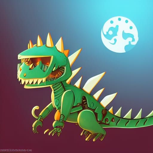 Anime Robot Cat Dinosaur Cosplay Steampunk Digital Art