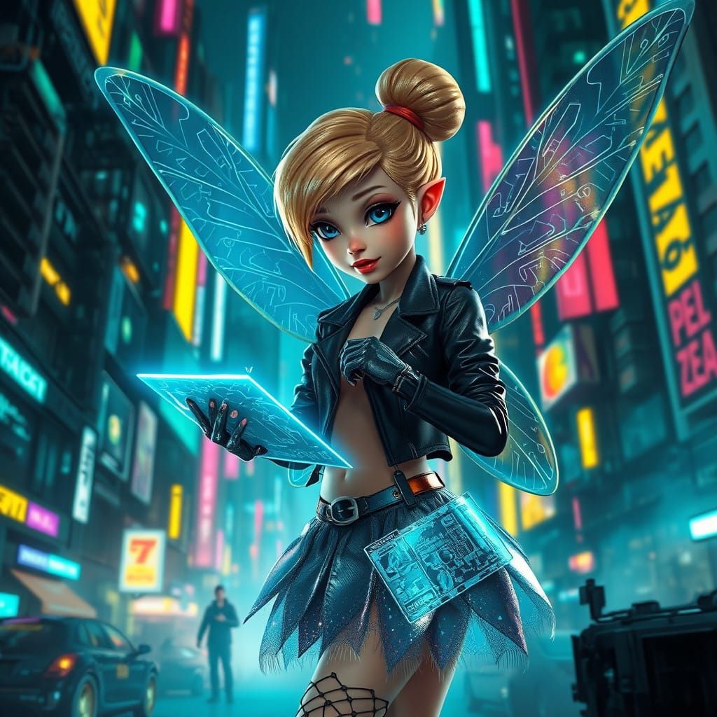 Cyberpunk Goddess of Rebellious Innovation