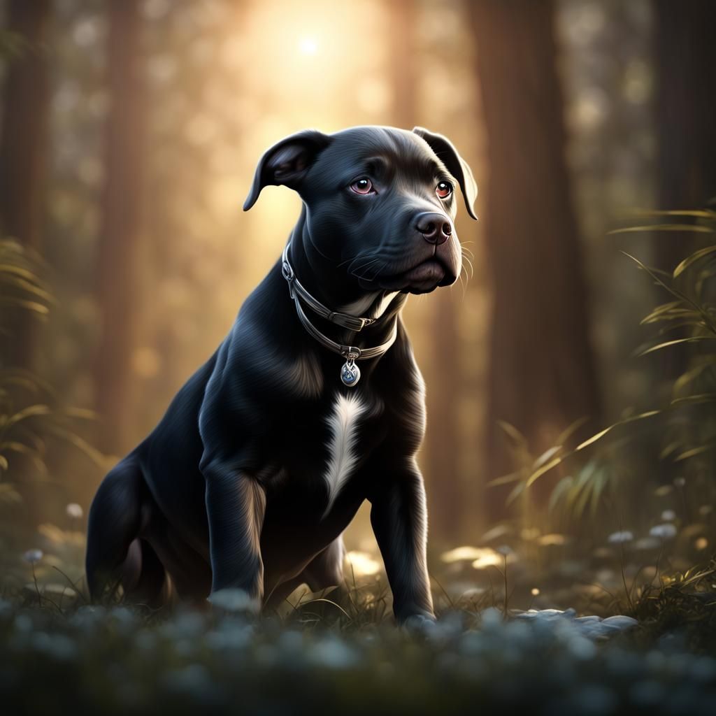 Beautiful Black Pitbull Puppy!