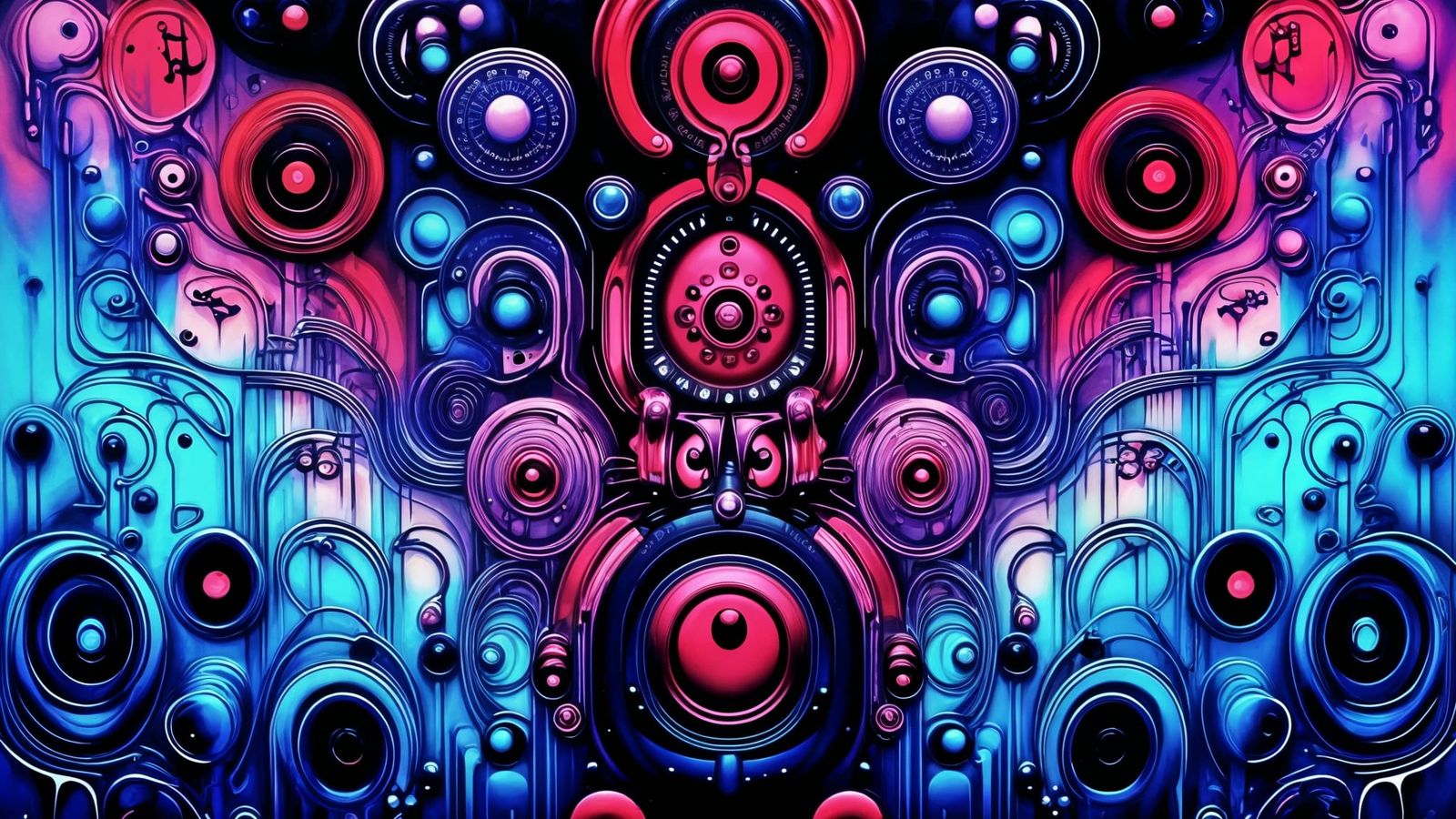 Vibrant Analogous Color Parallax Abstract