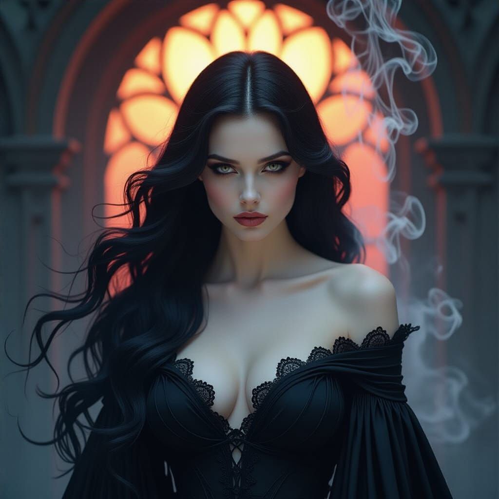 Ethereal Figure's Gothic Transformation: Beauty to Dust and ...