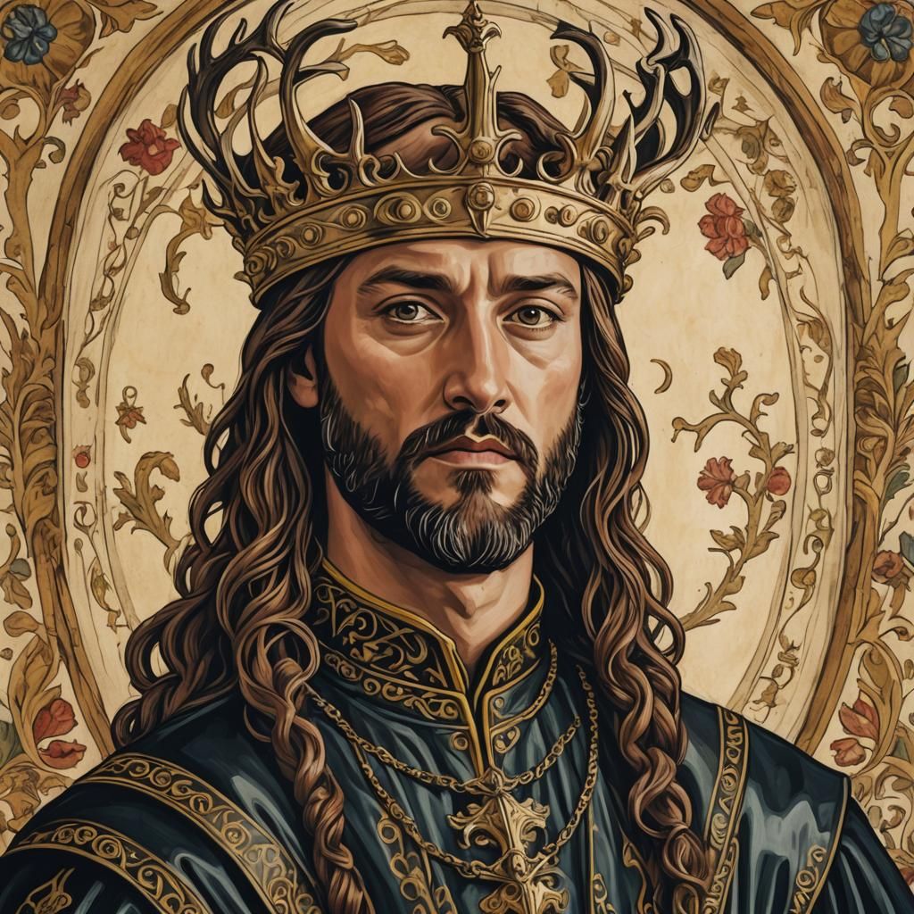 Renaissance-Style Portrait of a Noble King