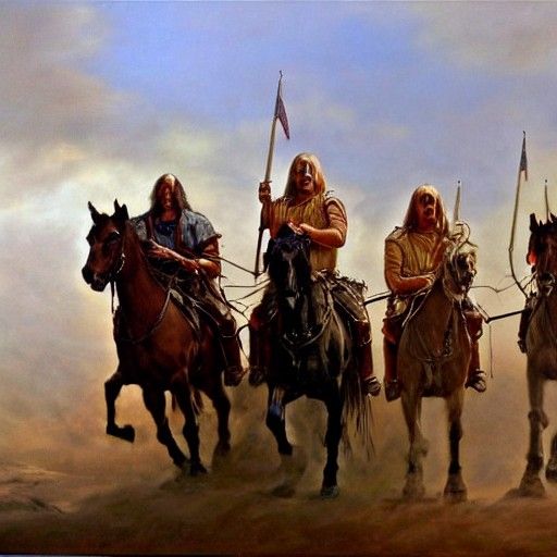 Four Horsemen of the Apocalypse in Oil
