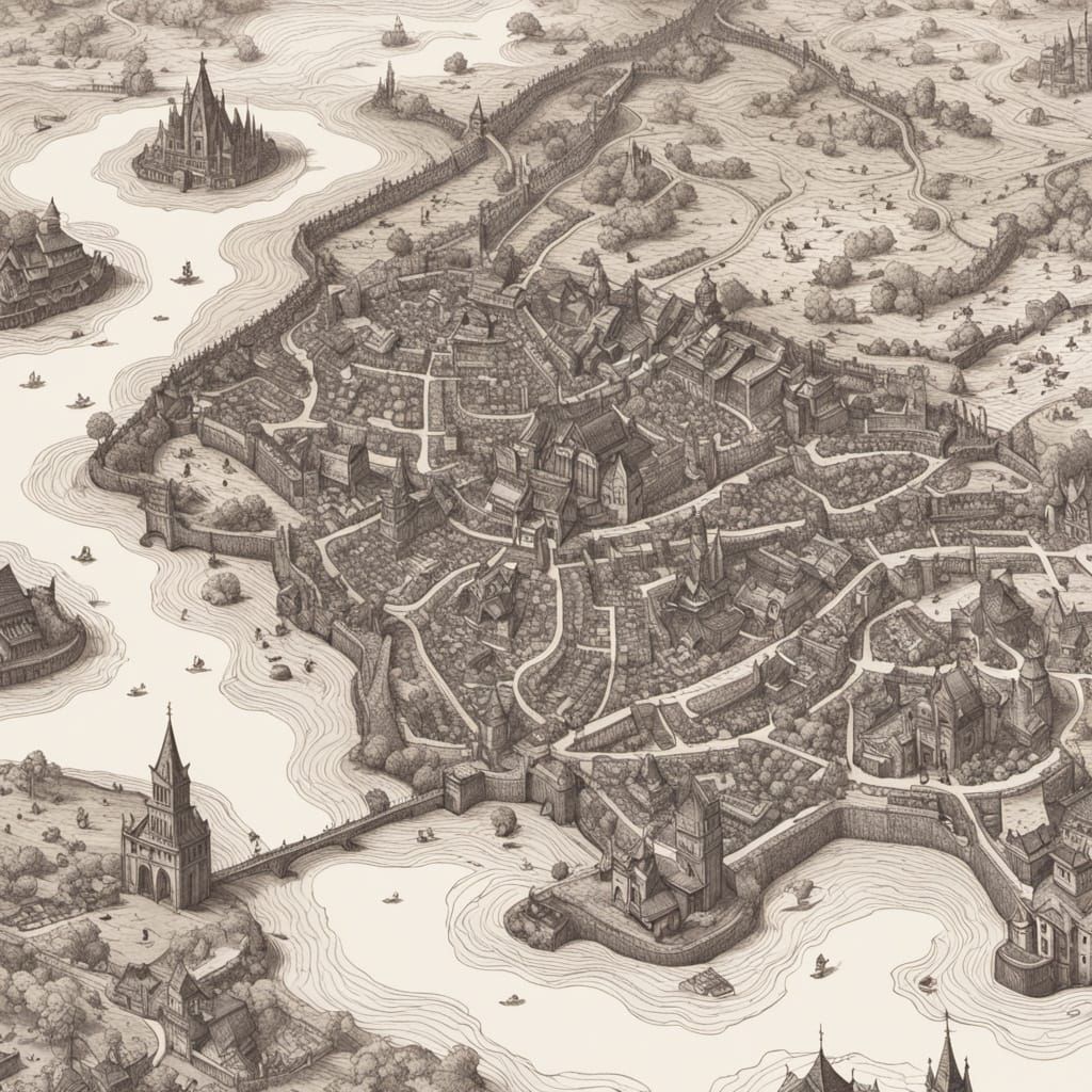 Vintage Map Meets Modern Interface in Hyperrealistic Style