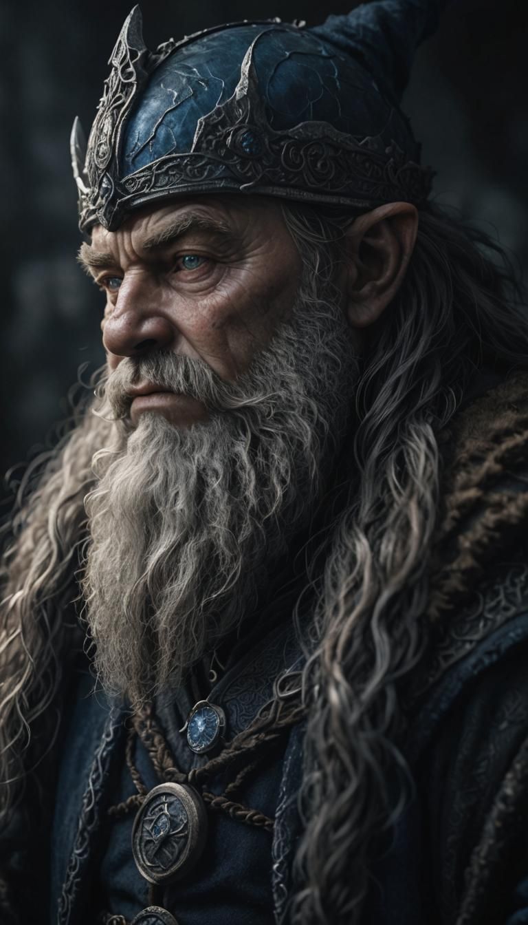 Mysterious Dwarf Lord Portrait in Fantasy Style