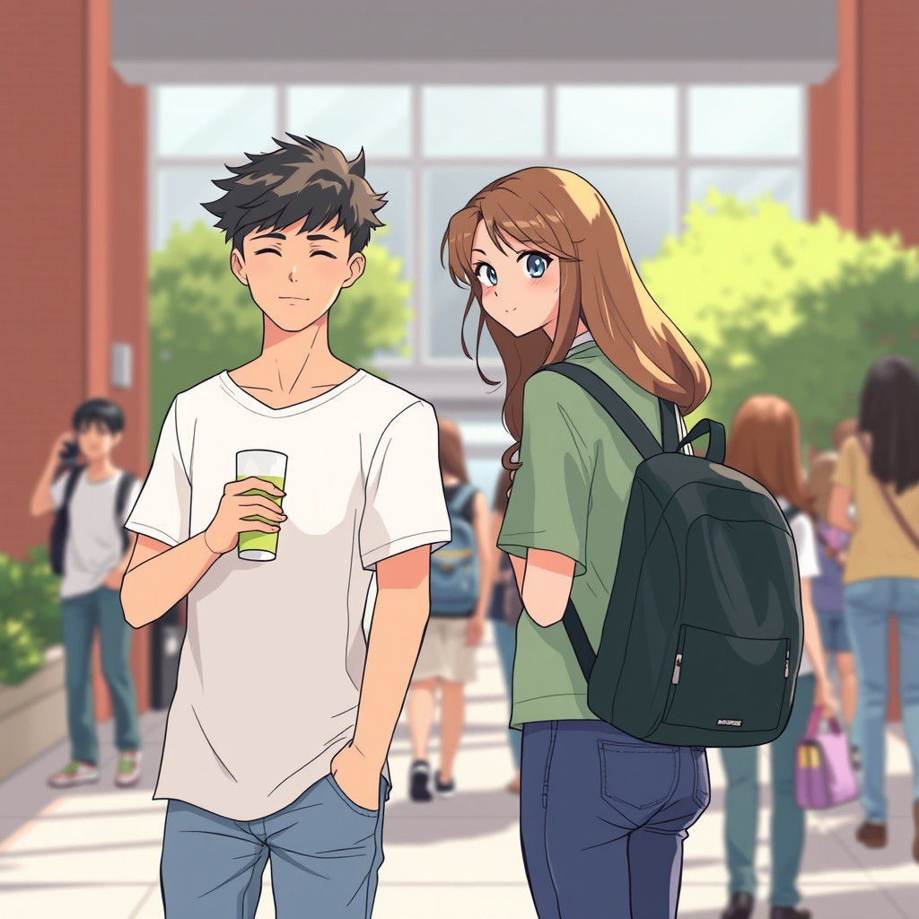 Anime School Romance in Pastel Colors