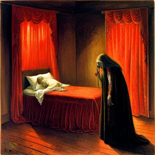 Nightmarish Feast of Shadow Puppets and Vampires