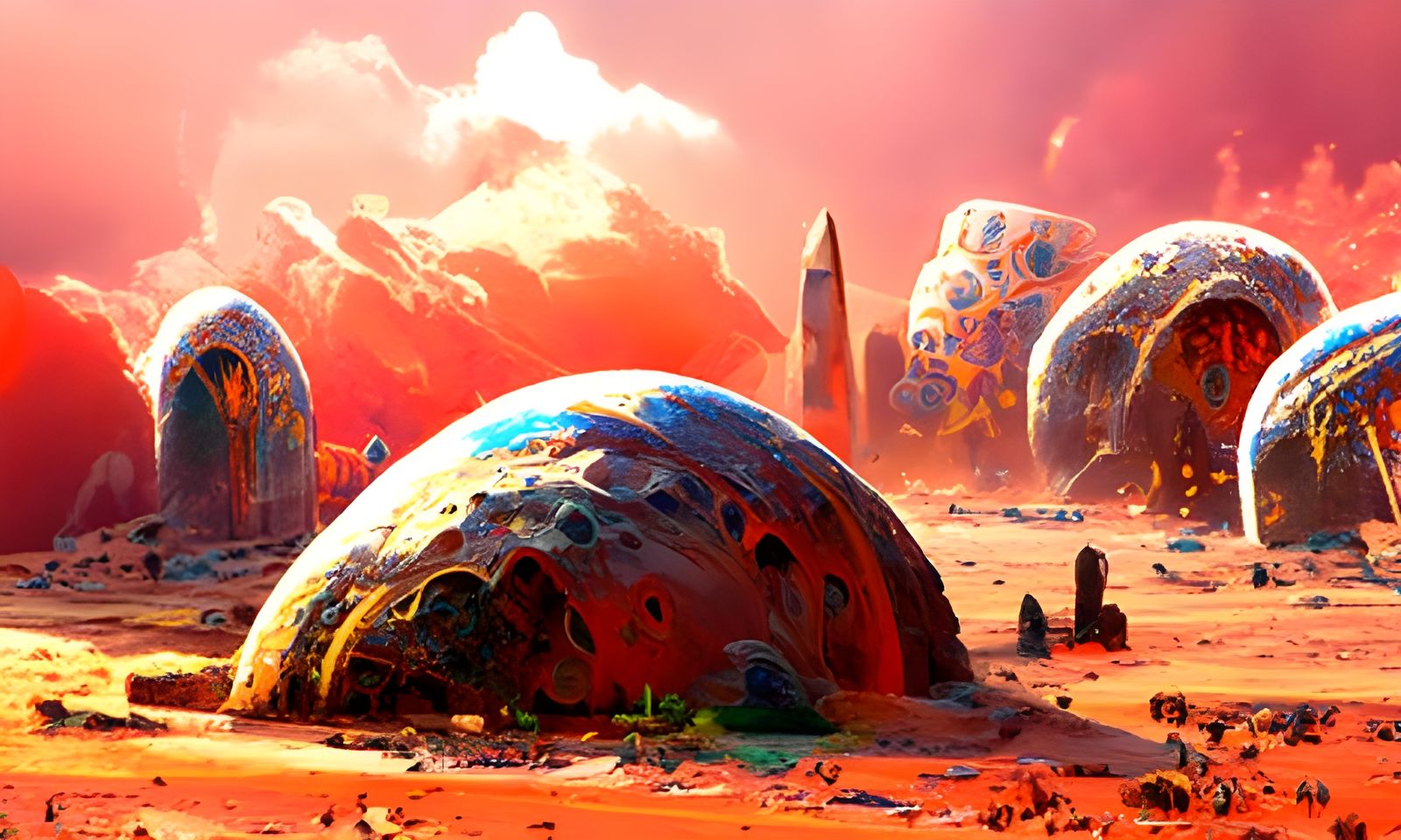 Ancient Martian Ruins: A Hyperrealistic Space Concept