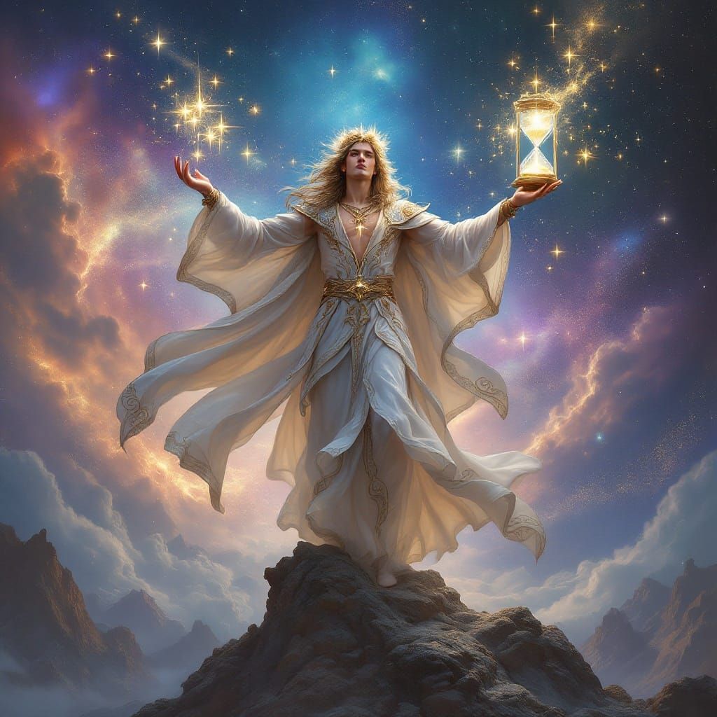 Elven God of Time and Stars in Fantasy Art