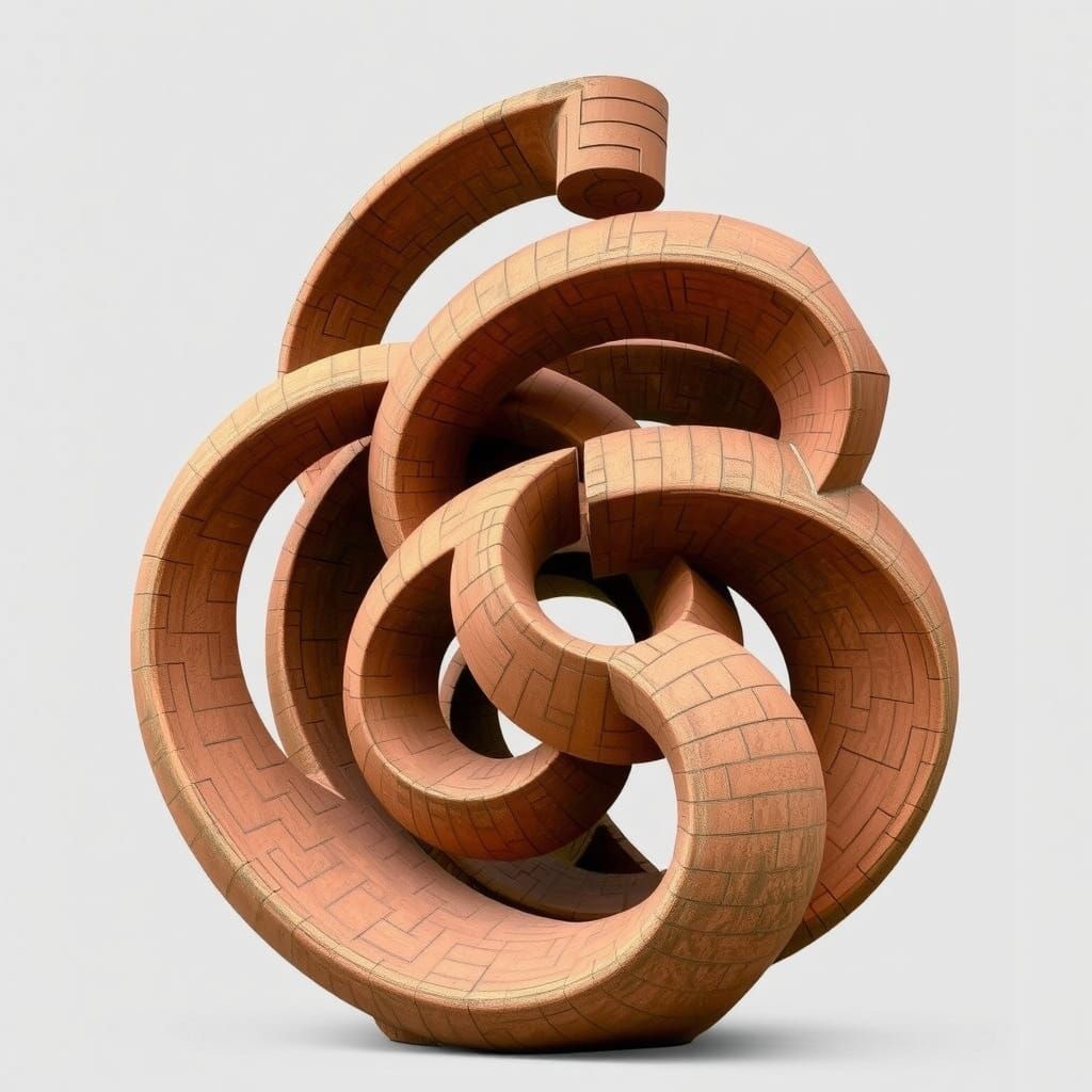 Ancient Ruin-Inspired Brickwork Sculpture