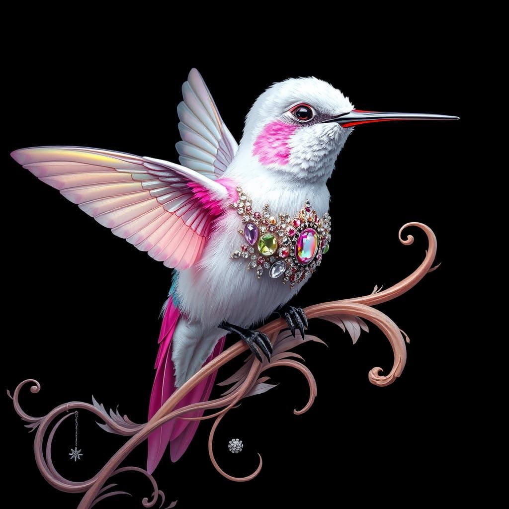 Iridescent Hummingbird in Opulent Splendor