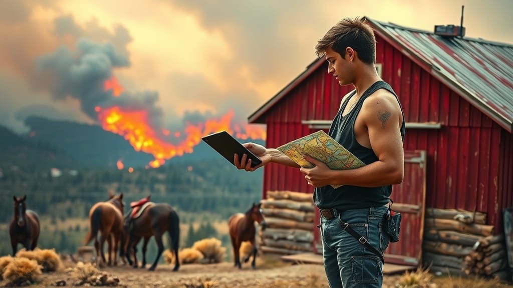 Young Rancher Battles Sierra Nevada Wildfire in Gritty Reali...