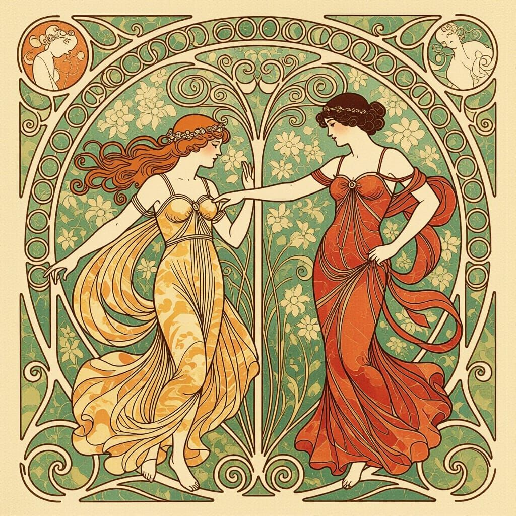 Art Nouveau Harmony of Art and Music