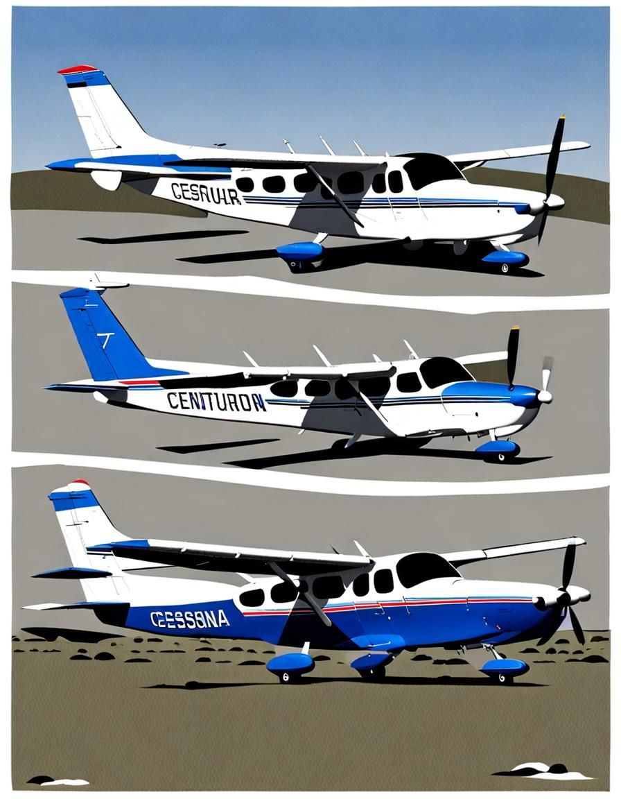 Cessna 210 Centurion Aircraft Rendering