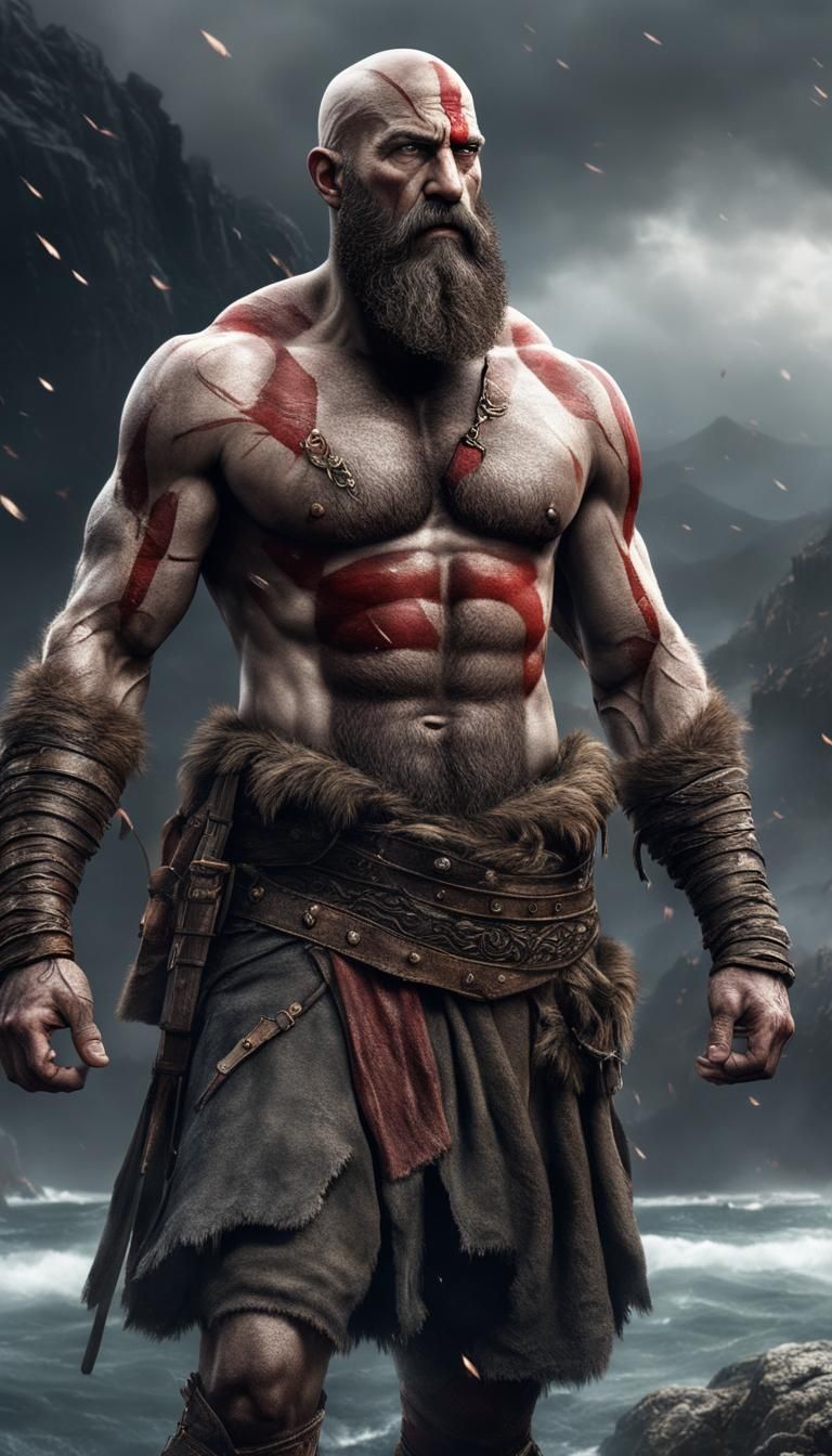 Kratos: God of War in Digital Matte Painting
