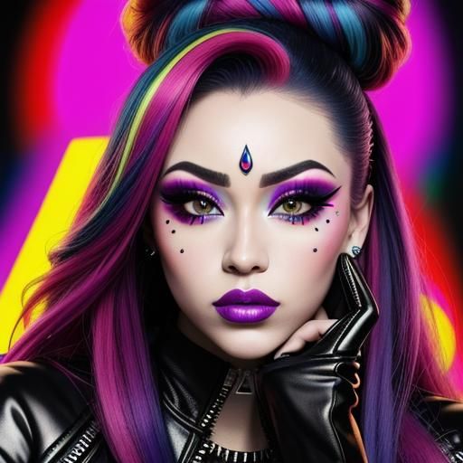 Pop Art Portrait of a Person Holding Back Secret