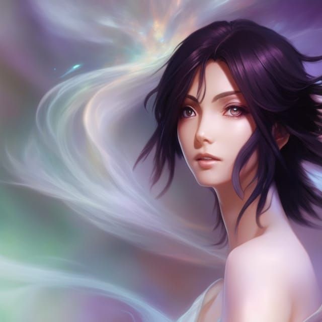 Rukia Portrait in Ghibli-Inspired Art Style