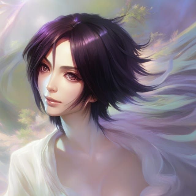 Rukia Portrait in Ghibli Art Style