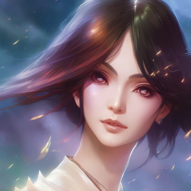 Rukia Portrait in WLOP and Ghibli Style