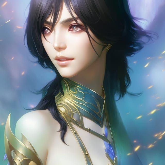 Rukia Portrait in WLOP and Ghibli Style