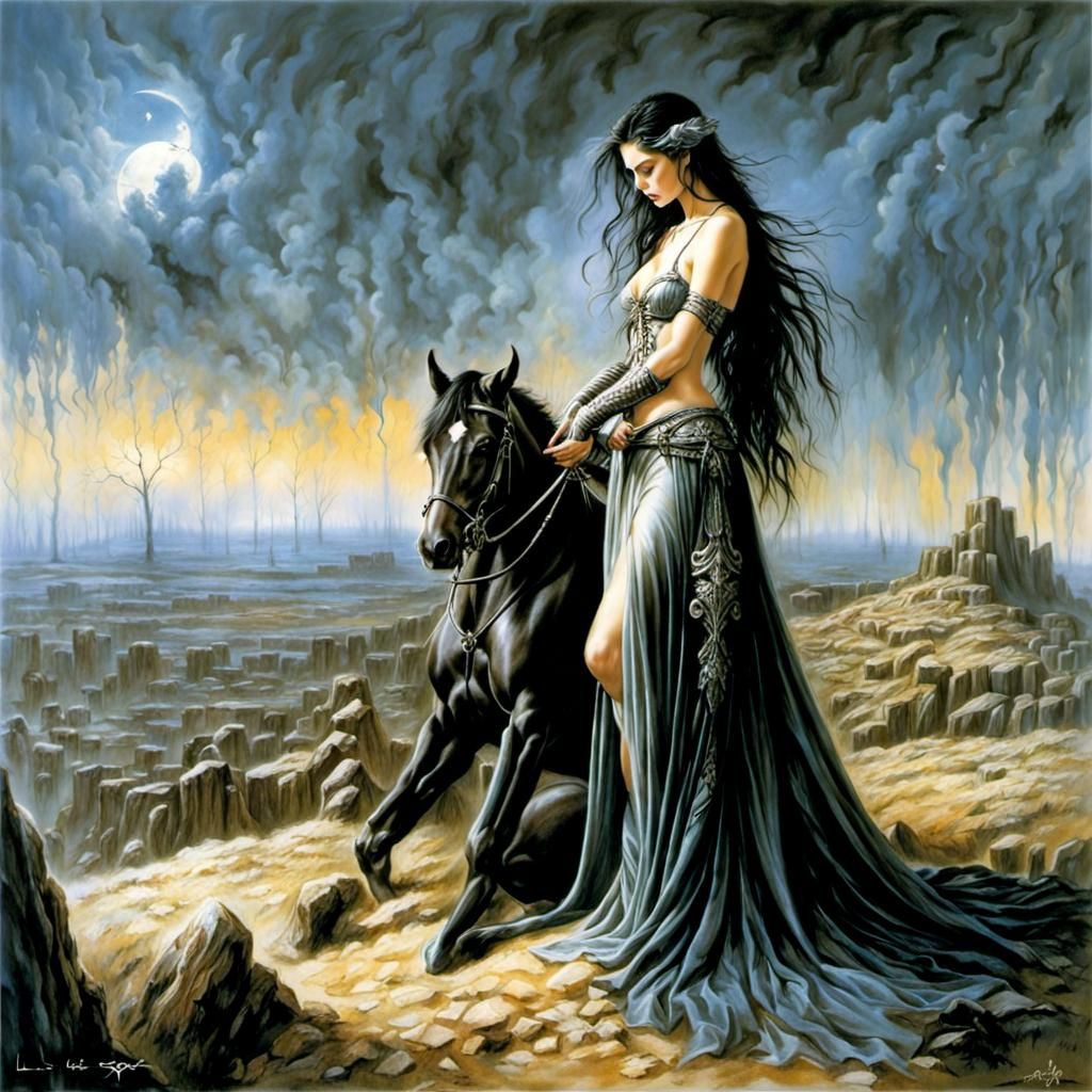 Gothic Farewell in Style of Luis Royo