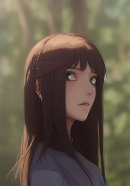 Anime Portrait of Woman with Pastel Hair