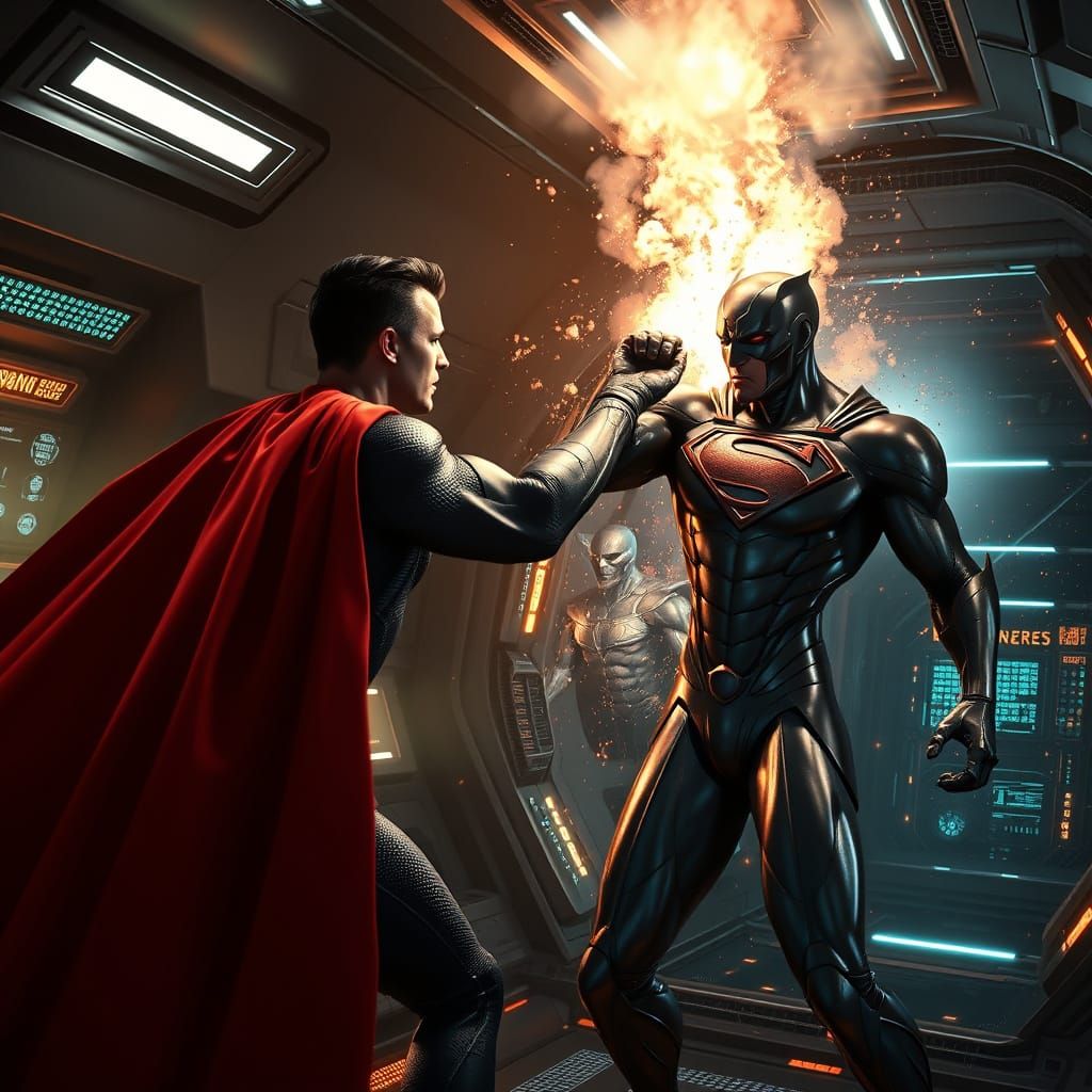 Superman Battles Intangible Martian Manhunter in Futuristic ...