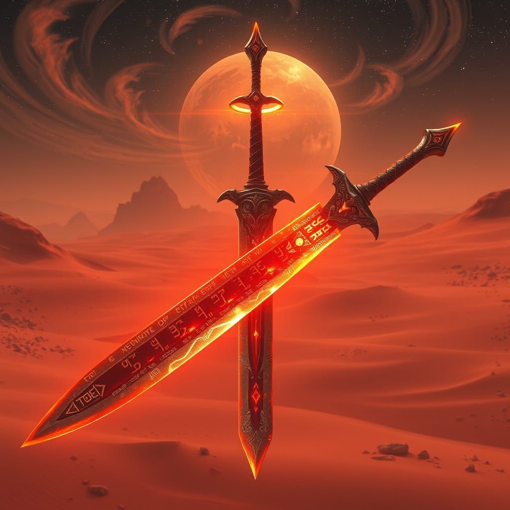 Ancient Martian Sword Radiates Red Energy and Mysterious Pow...