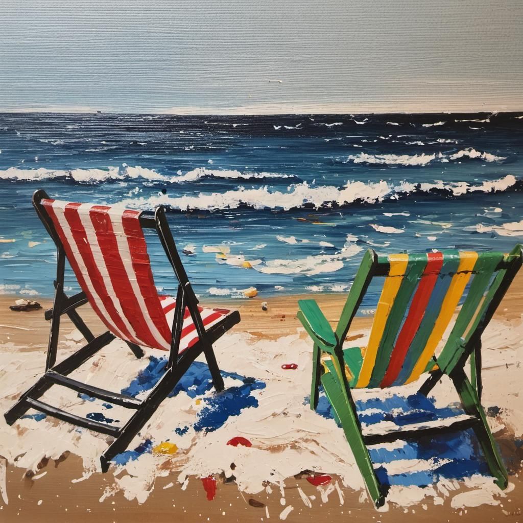 Deck chairs at the beach
