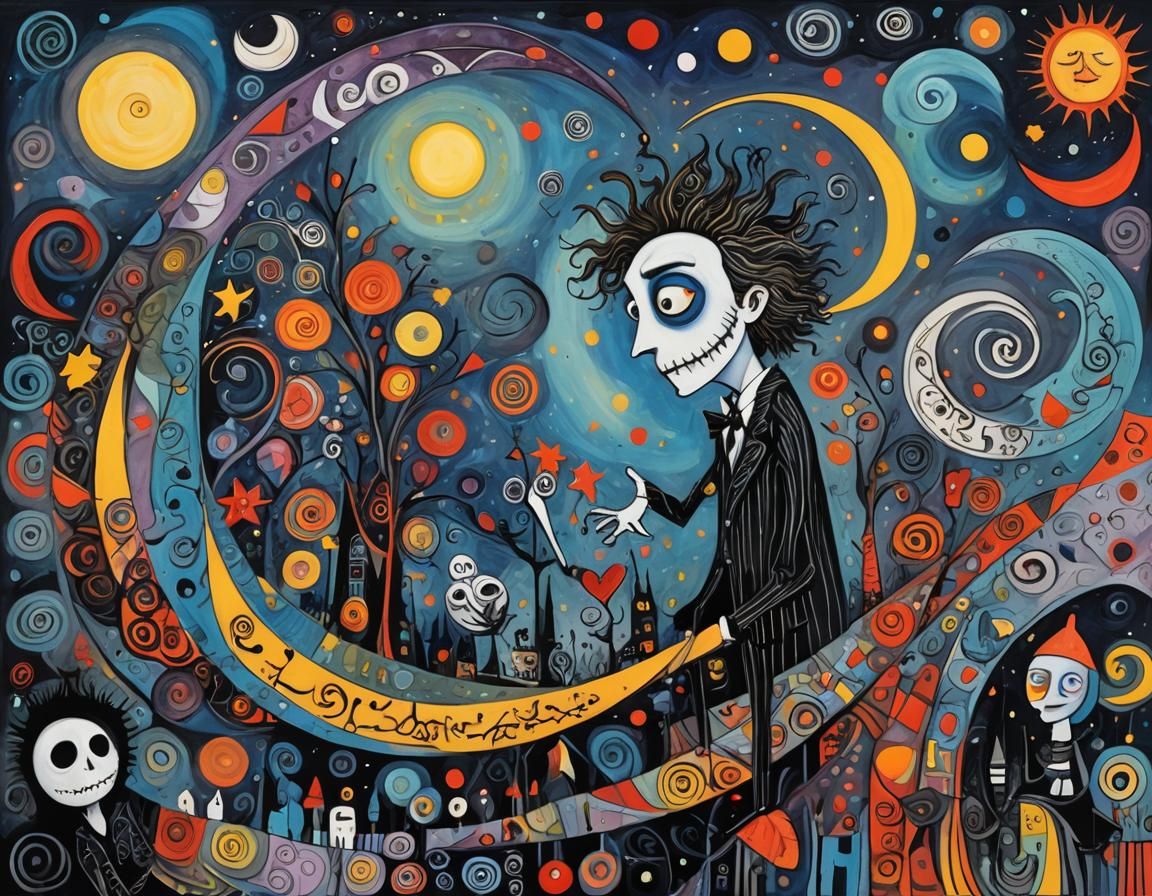 Abstract Cubism: Night Love and Day War