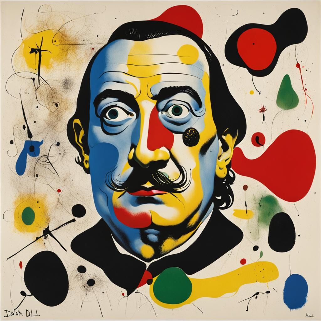 Surrealist Dreamscape: Dali and Miró Fusion