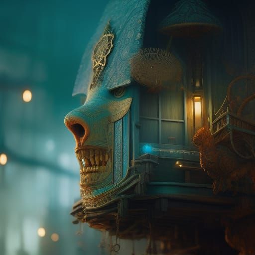 Detailed Mental Wellness Portrait in Volumetric Lighting