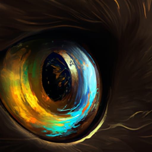 Dramatic Cat Eye Digital Matte Painting