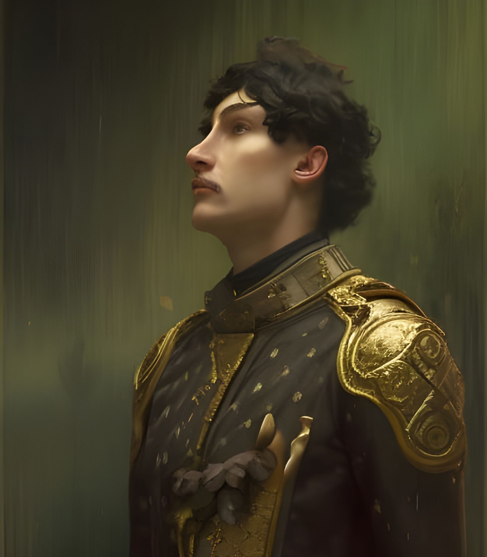 Handsome Nobleman Prince Portrait in Oil Painting Style