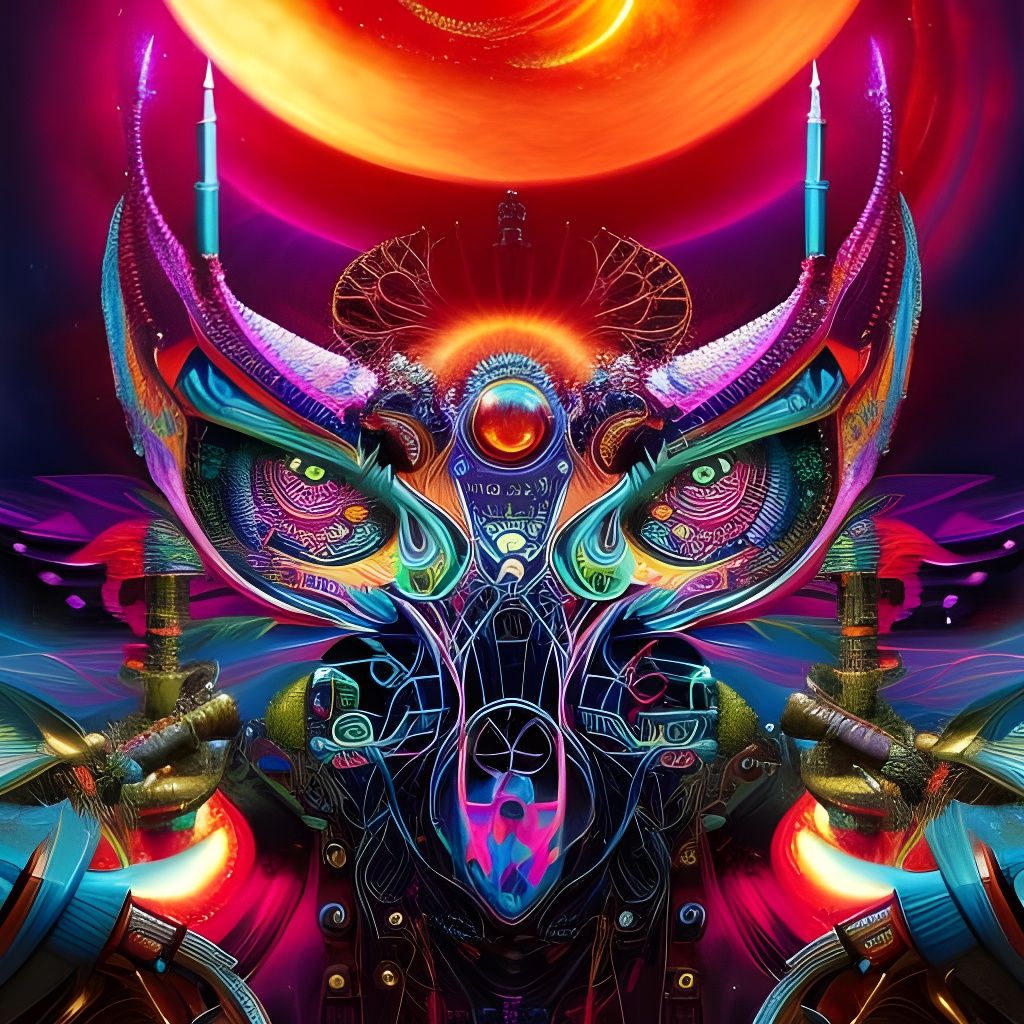 Epic EDM Raver in Science Fiction Style