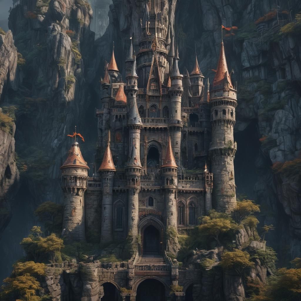 Ancient Castle Concept Art in Detailed Matte Painting