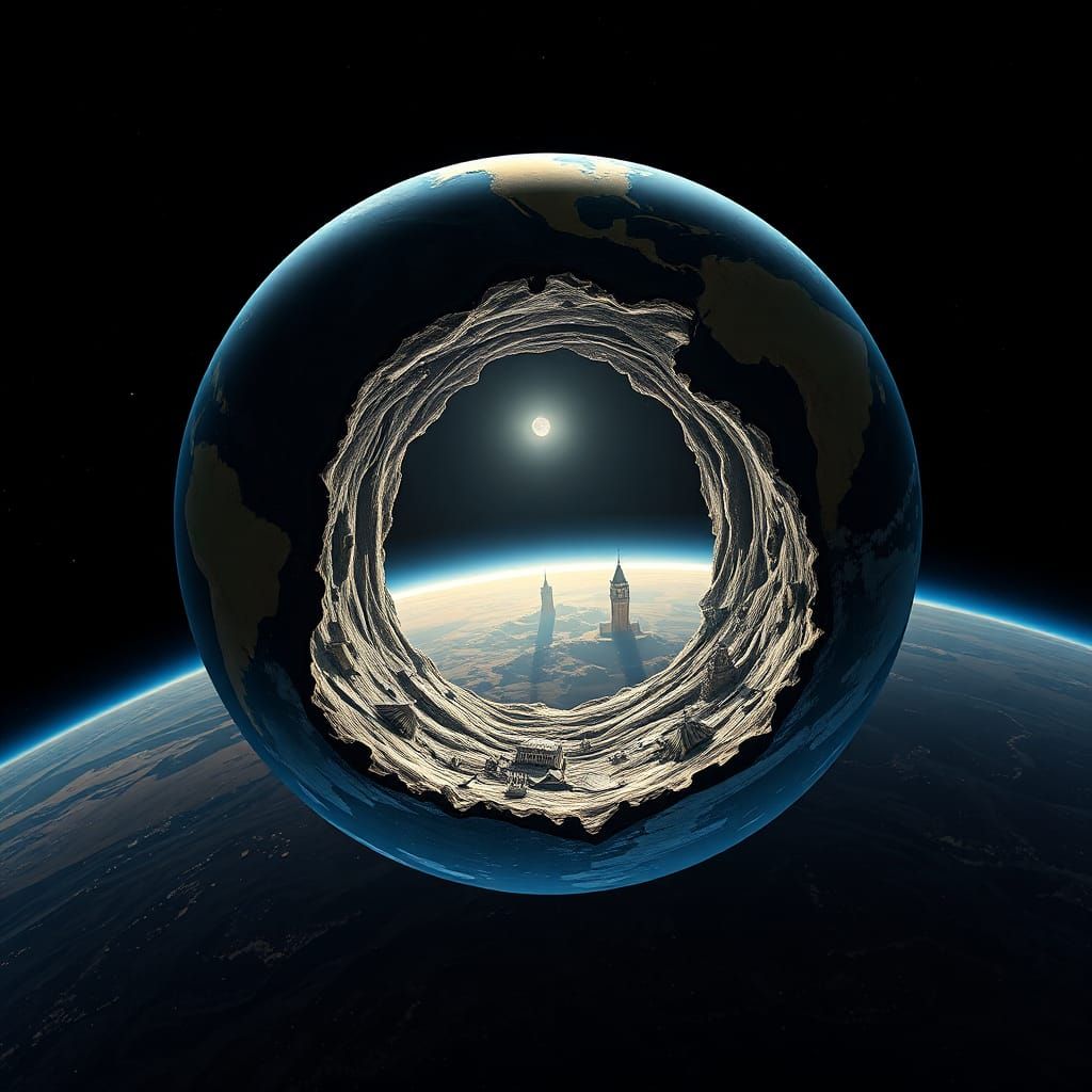 Surreal Earth Dreamscape in 3D Rendering