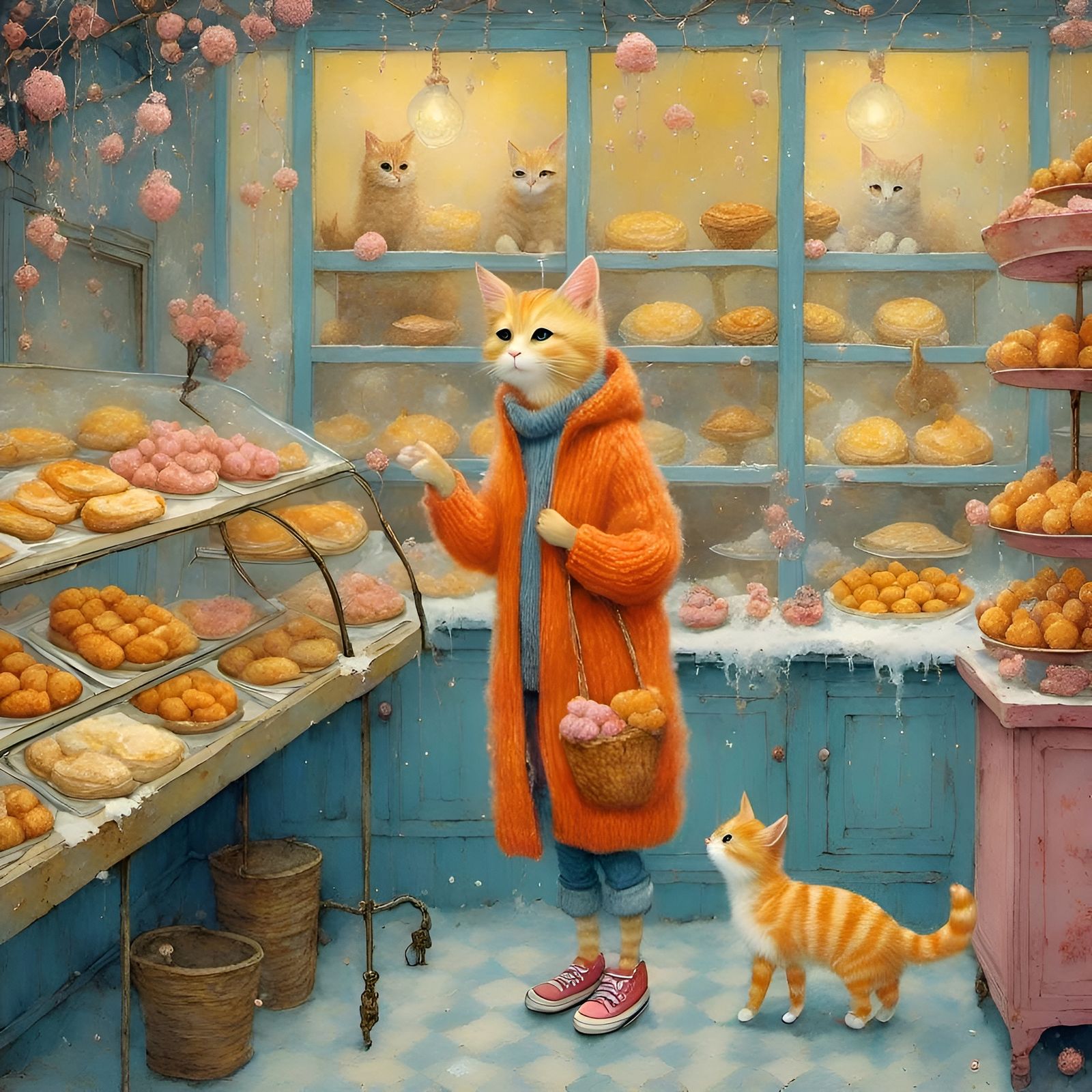 Coffee cat buying pastries. π½π§