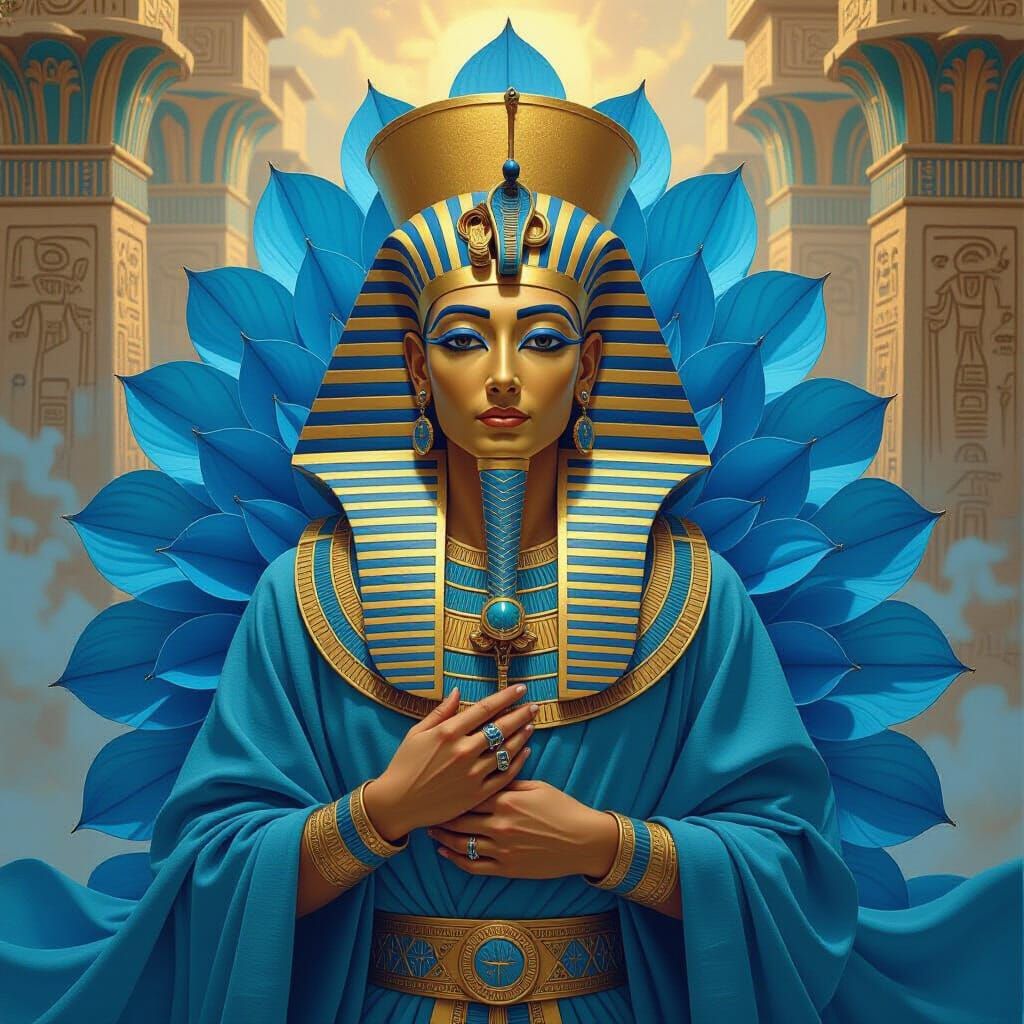 Eternal Pharaoh God in Surrealist Dreamscape