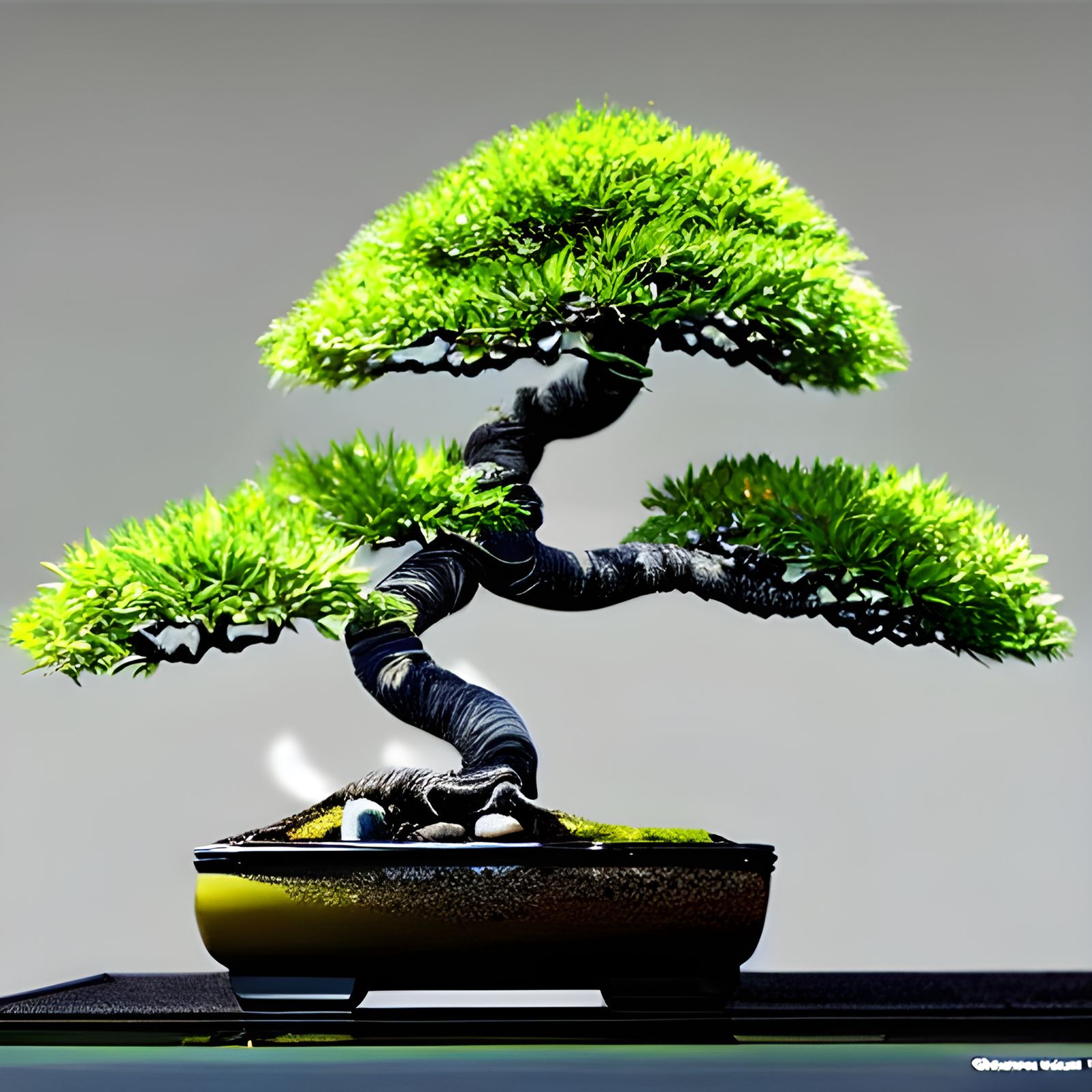 Glass Bonsai Tree in Photorealistic Detail