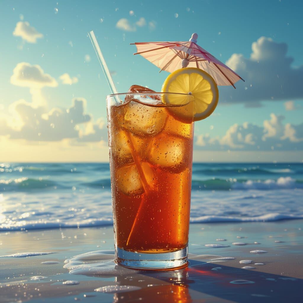 Iced Tea at Low Tide: Matte Painting Style