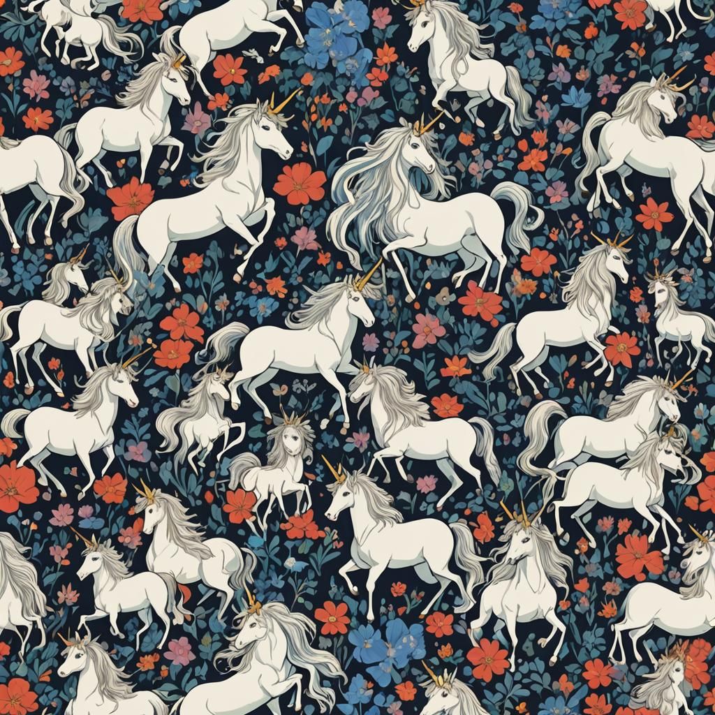 Mystical Last Unicorn: A Rare AI Creation