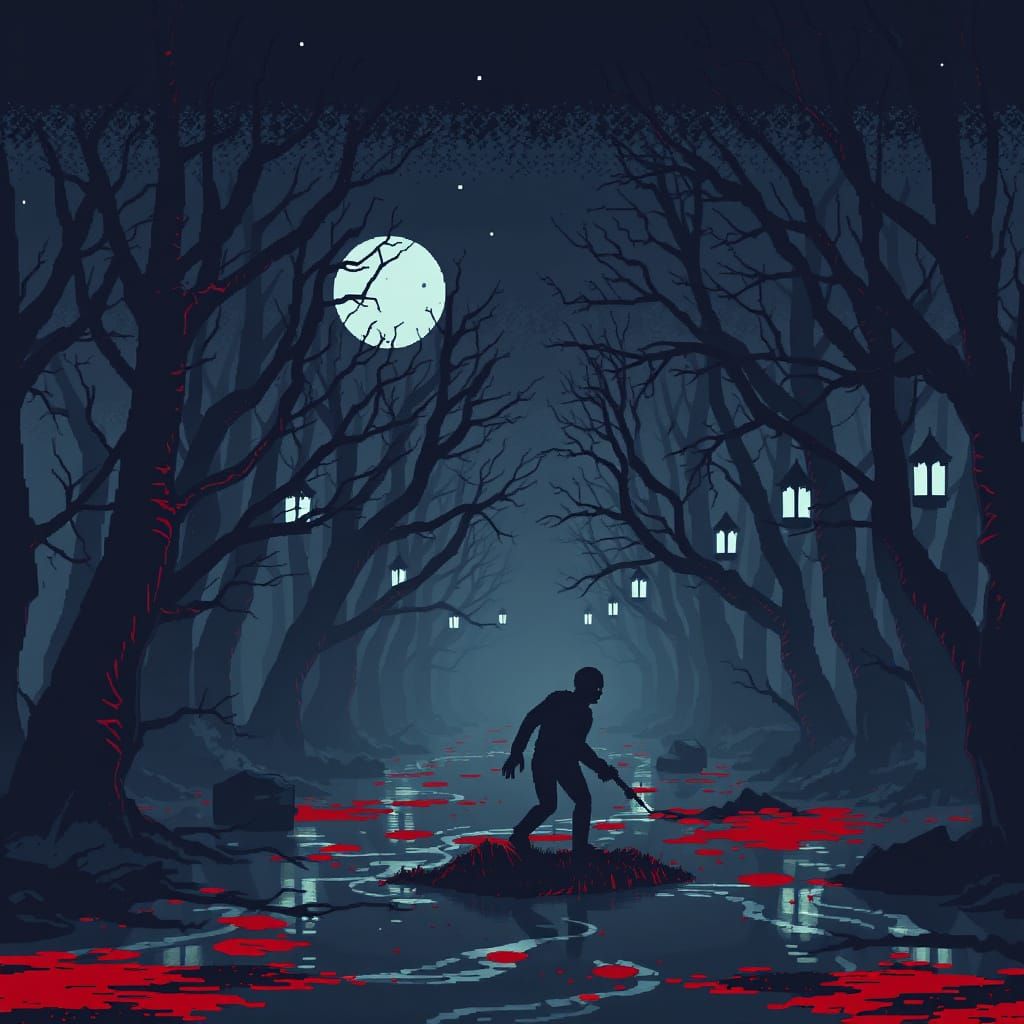 8-Bit Undead Bloodbath in Eerie Silence