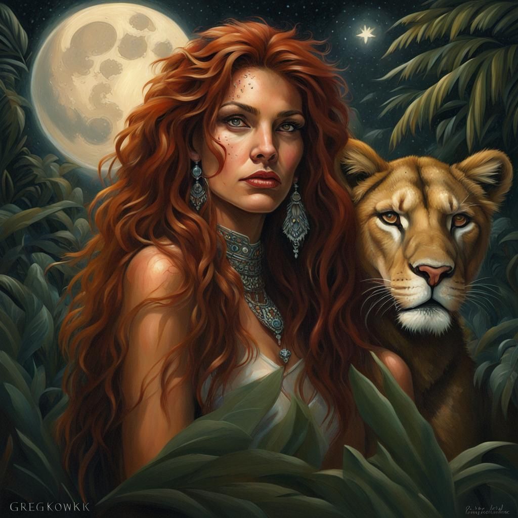 Jungle Queen and Her Lioness