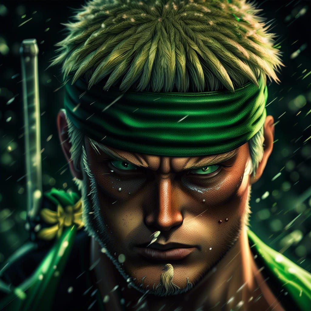 Hyperrealistic Portrait of Roronoa Zoro in HDR