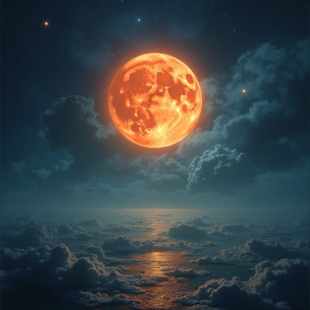 Ethereal Lunar Dance Around the Sun