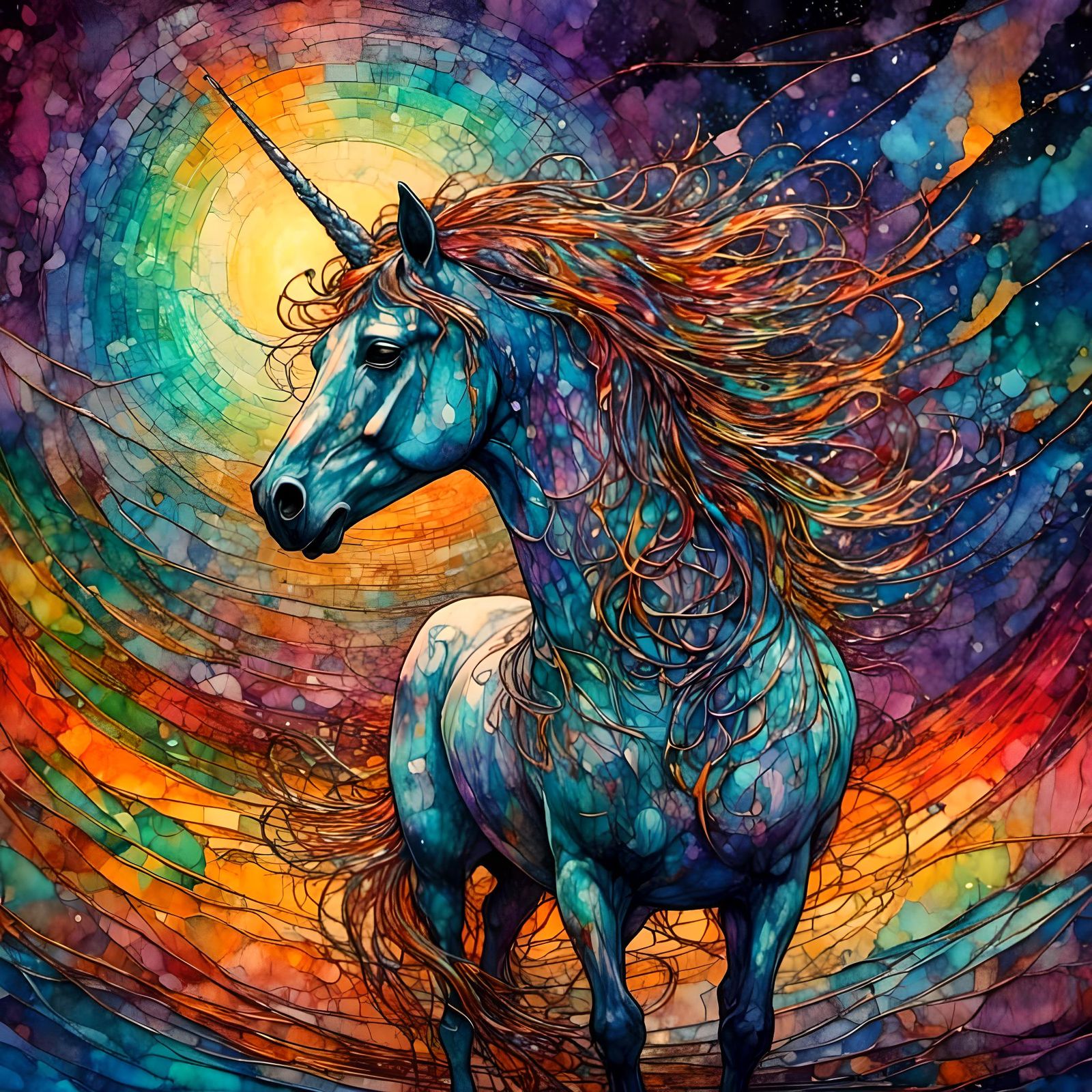 Rainbow unicorn magic