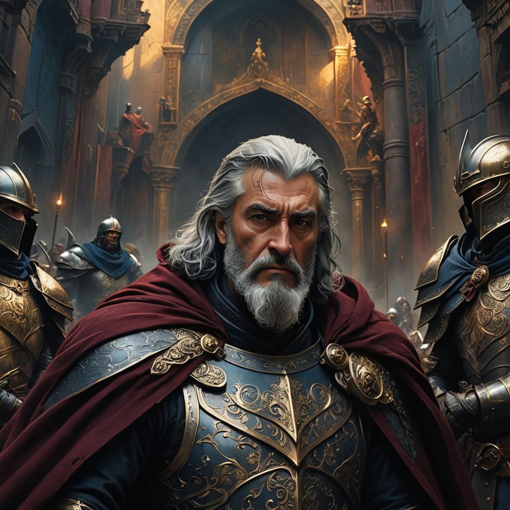 Noble in Scaled Armor, Fantasy Concept Art