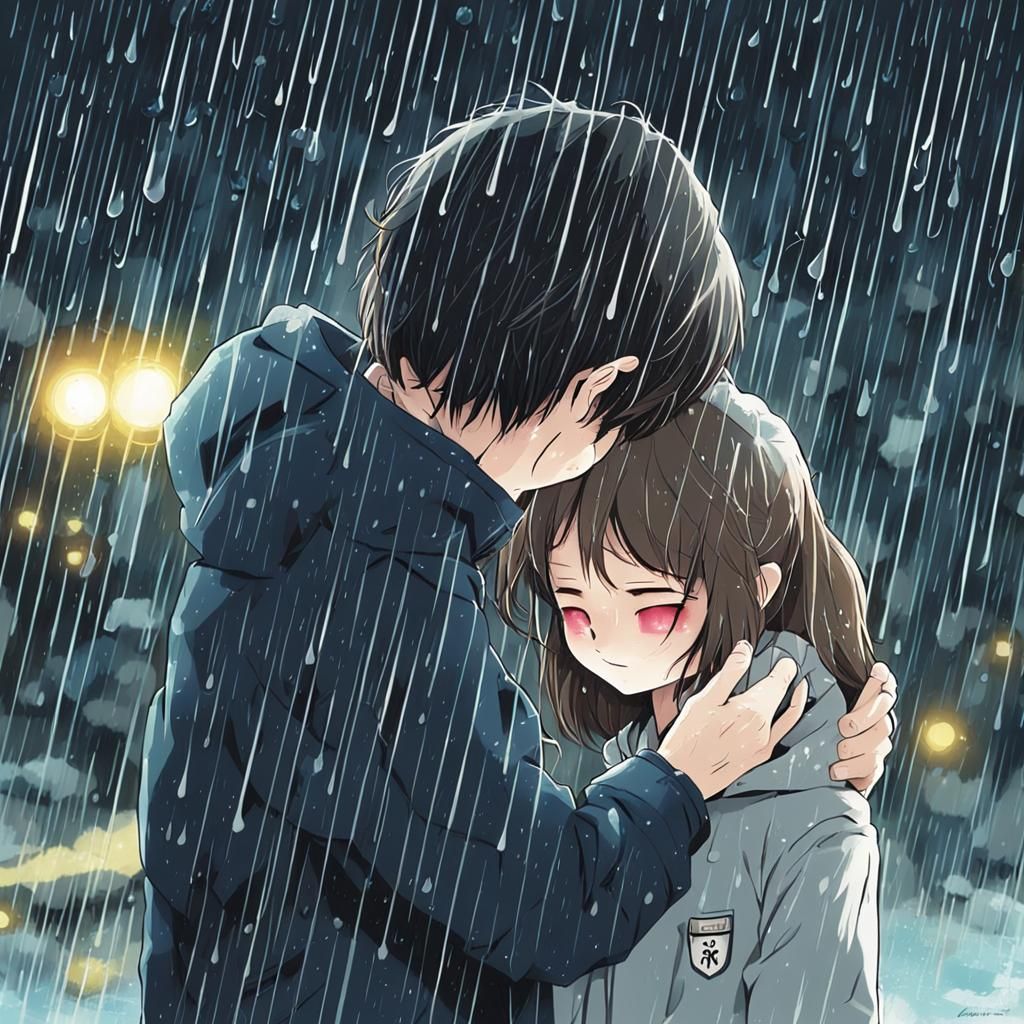 Sorrowful Sister Receives Message in Anime Style